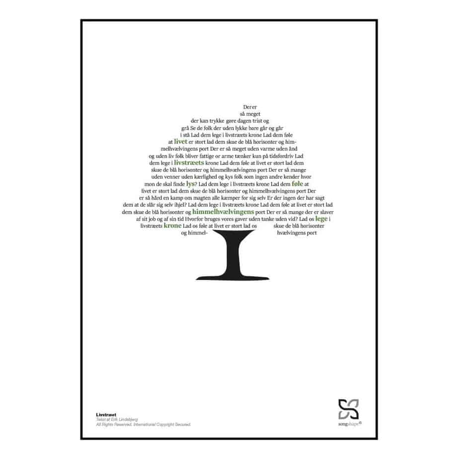 Plakat Livstræet - Indeholder hele - Songshape