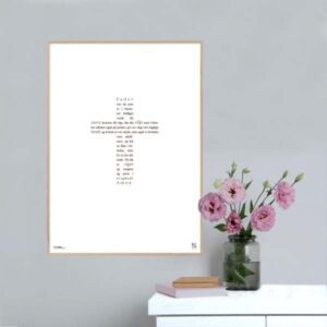 Køb en flot plakaten med teksten Trosbekendelse i form af et kors.